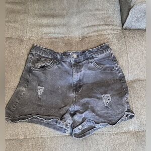 Black Denim Women's Shorts
